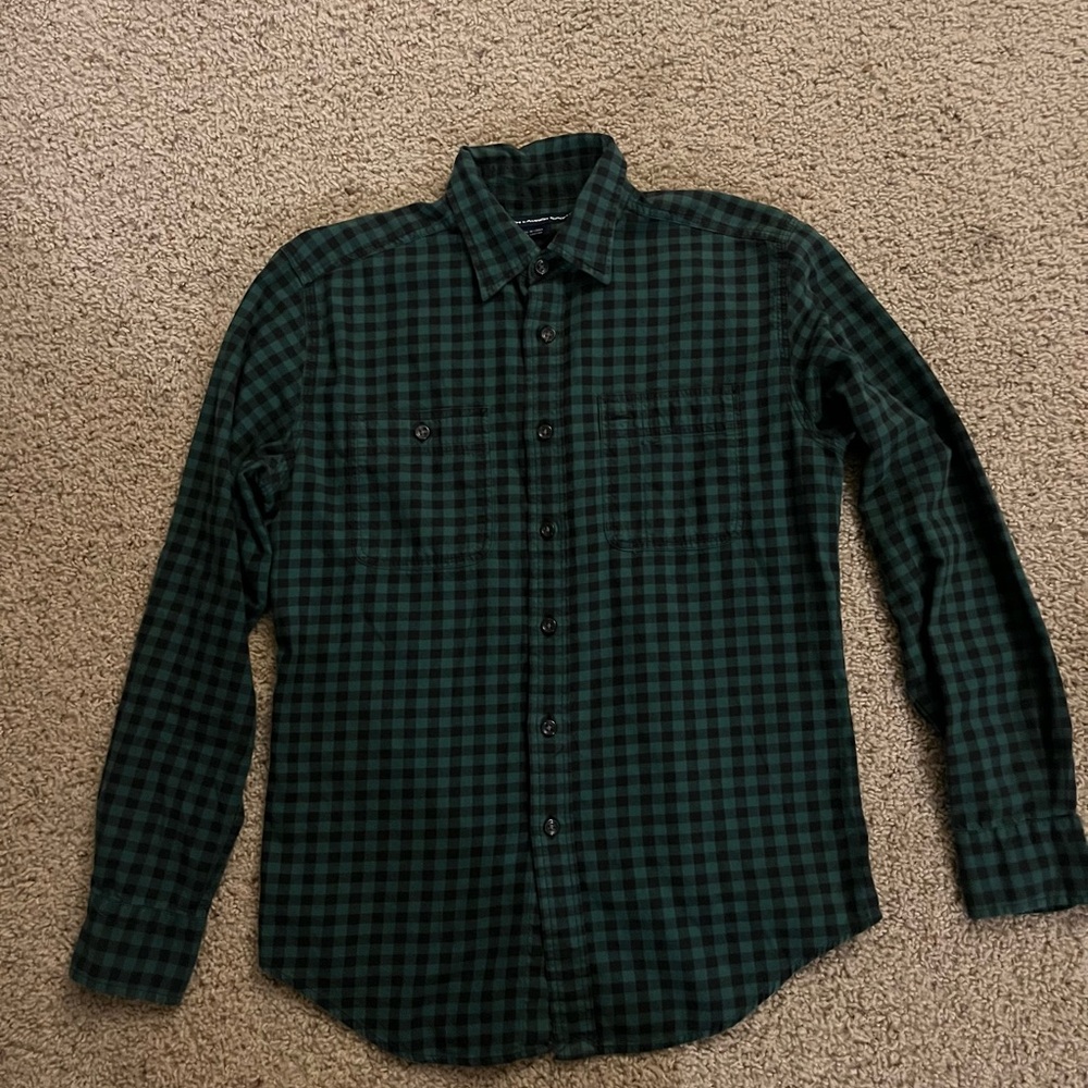 Ralph Lauren Sport Women’s Green & Black Plaid Button-Up